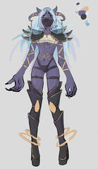 full-body, more complex design ($9 + $3) + lightly shaded flats ($5)